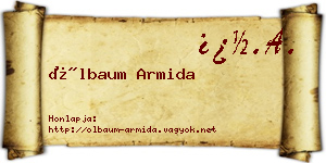 Ölbaum Armida névjegykártya